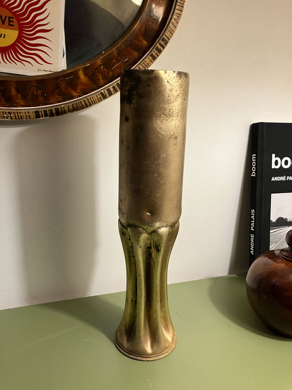 Shell casing vase