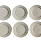 Set of 6 plates earthenware "P.B. Rochechouart -Limoges- Model Anna"