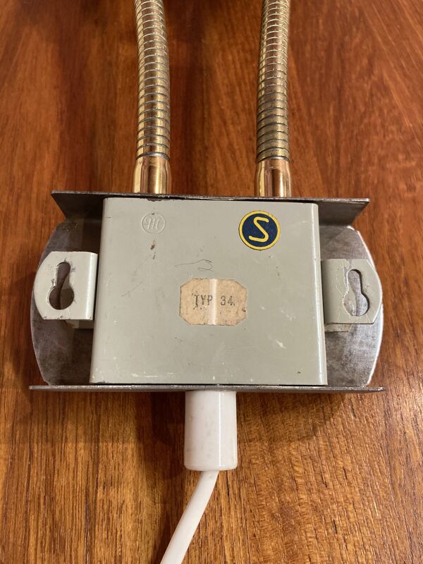 Applique double métal design scandinave 1950.