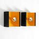 Pair of 60s Space Age metal wall lamps by Klaus Hempel for Kaiser Leuchten