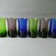 6 blown and pinched glass glasses from the 50s and 60s