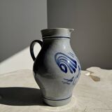Large blue West Germany pitcher