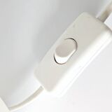 Lampe boule vintage Honsel en verre dépoli, effet lune