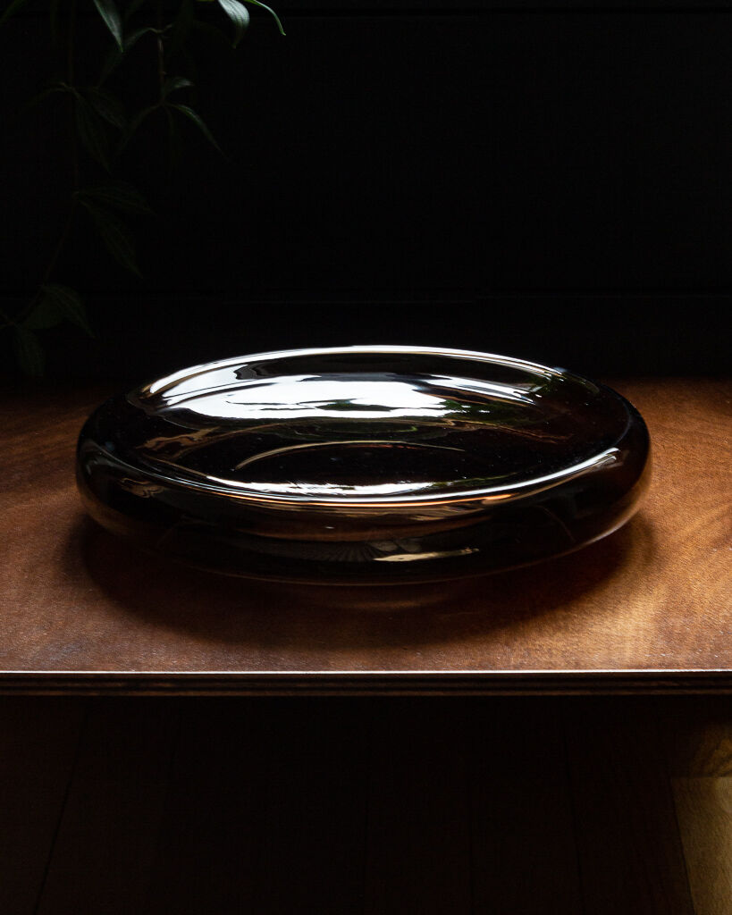 Large empty pocket blown glass, Ola Wihlborg x Ikea, 2013