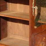 Glass library with rosewood marquetry in the Louis XV style.