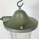 Green Industrial Bunker Cage Light from Polam Gdansk, 1970s