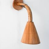 Organic Rattan with Cone Shade Wall Lamp