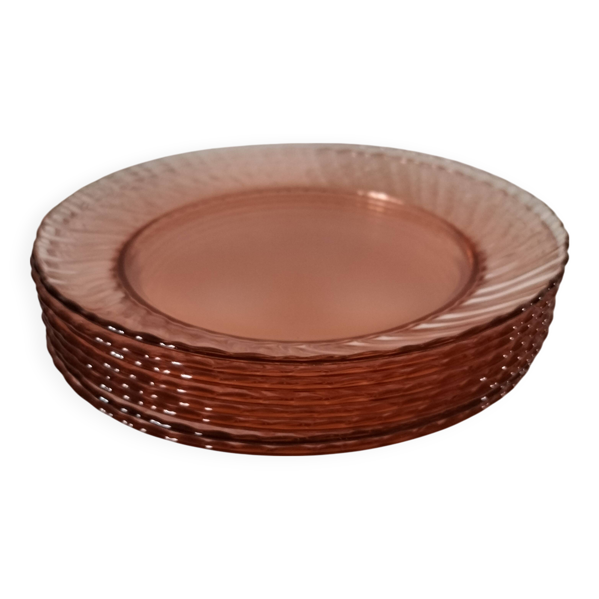 Arcoroc orange pink plates