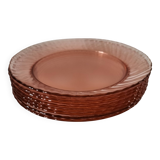 Arcoroc orange pink plates