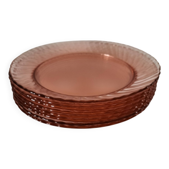 Arcoroc orange pink plates