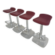 Set of 4 postmodern bar stools by Indecasa, design by Joan Casas, 1980s.