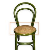 Green rattan wood chairs 1970s