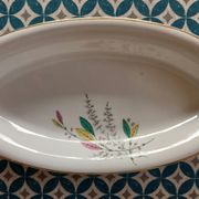 Ravier porcelaine fleuri Jenny Sarreguemines