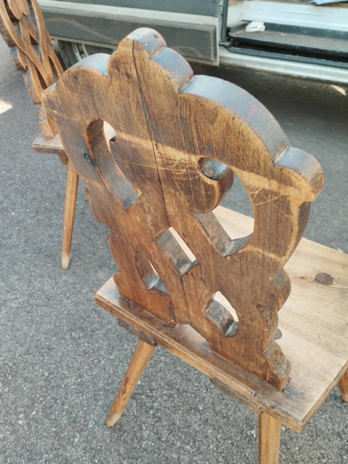 Alsatian wooden chairs