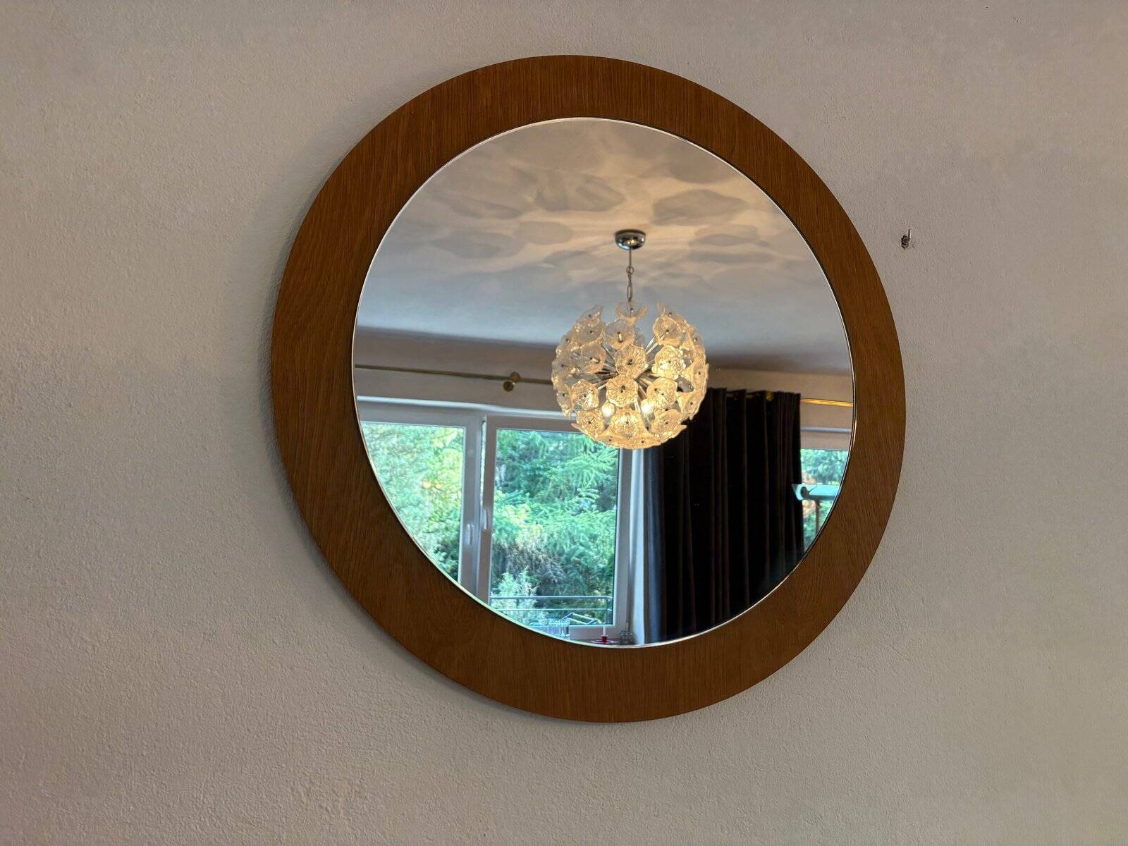 Minimalist brown mirror, 1960s