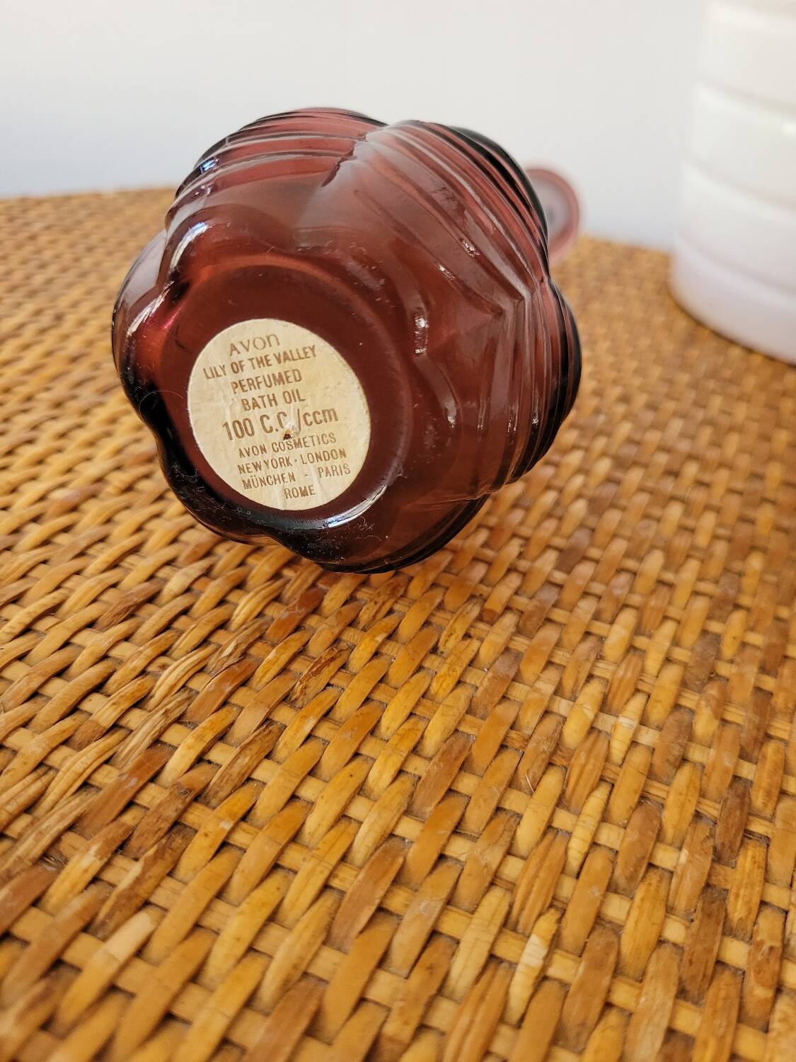 Small purple glass vase