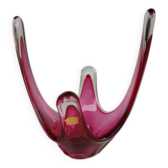 Coupe en cristal de val saint Lambert, années 70.