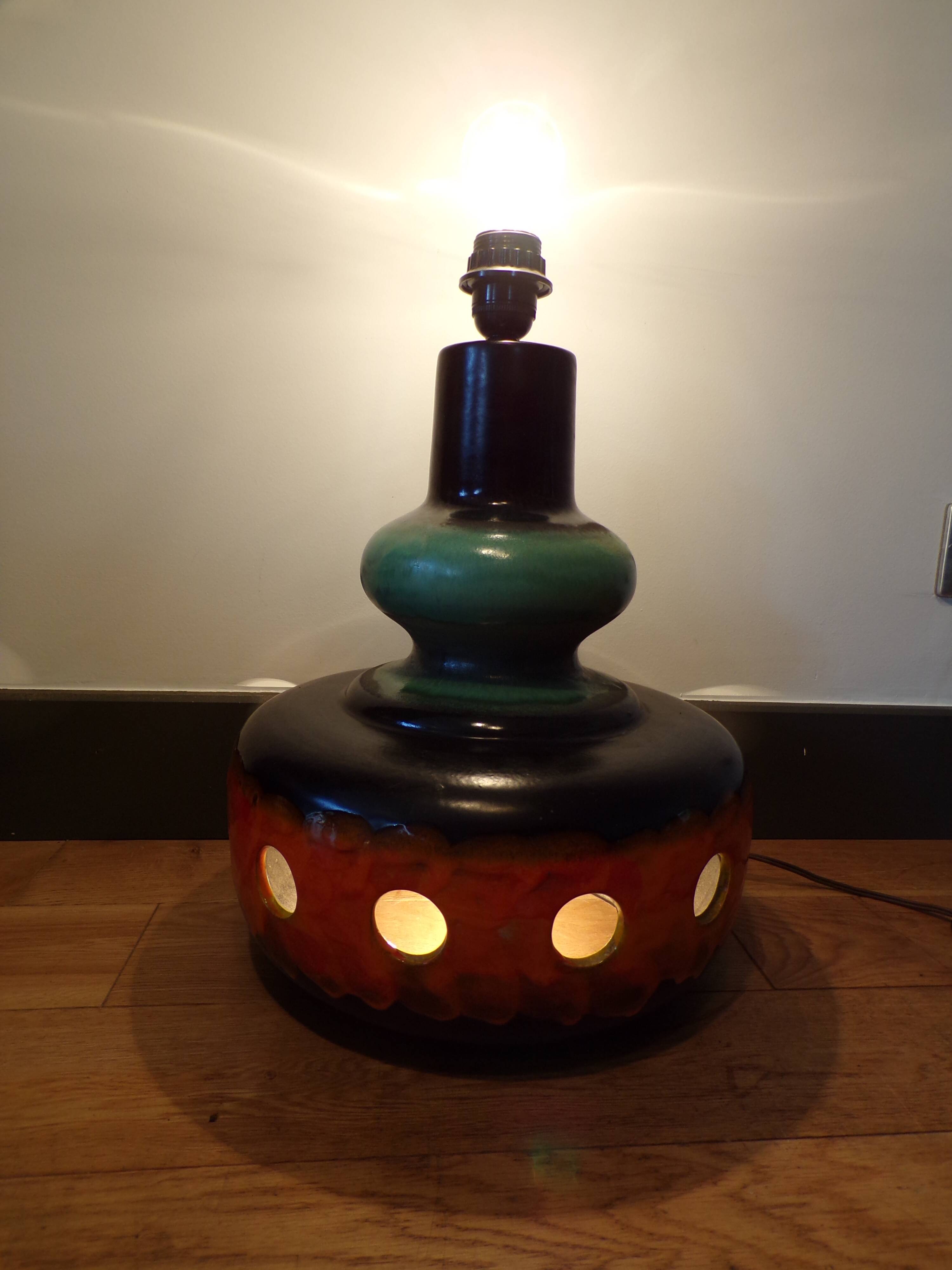 1970 ceramic floor lamp