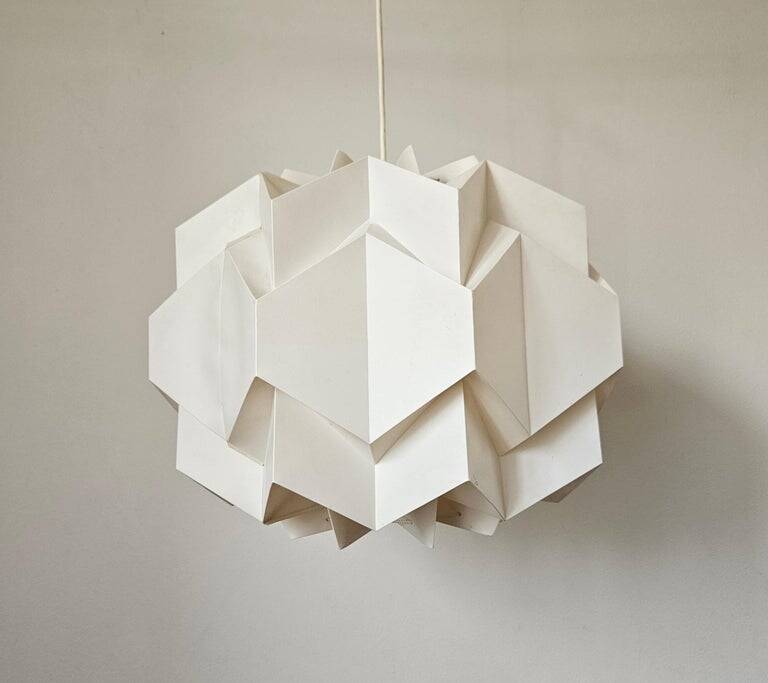 Rare large pendant from the mid-century, Le Klint style, Denmark, 1970