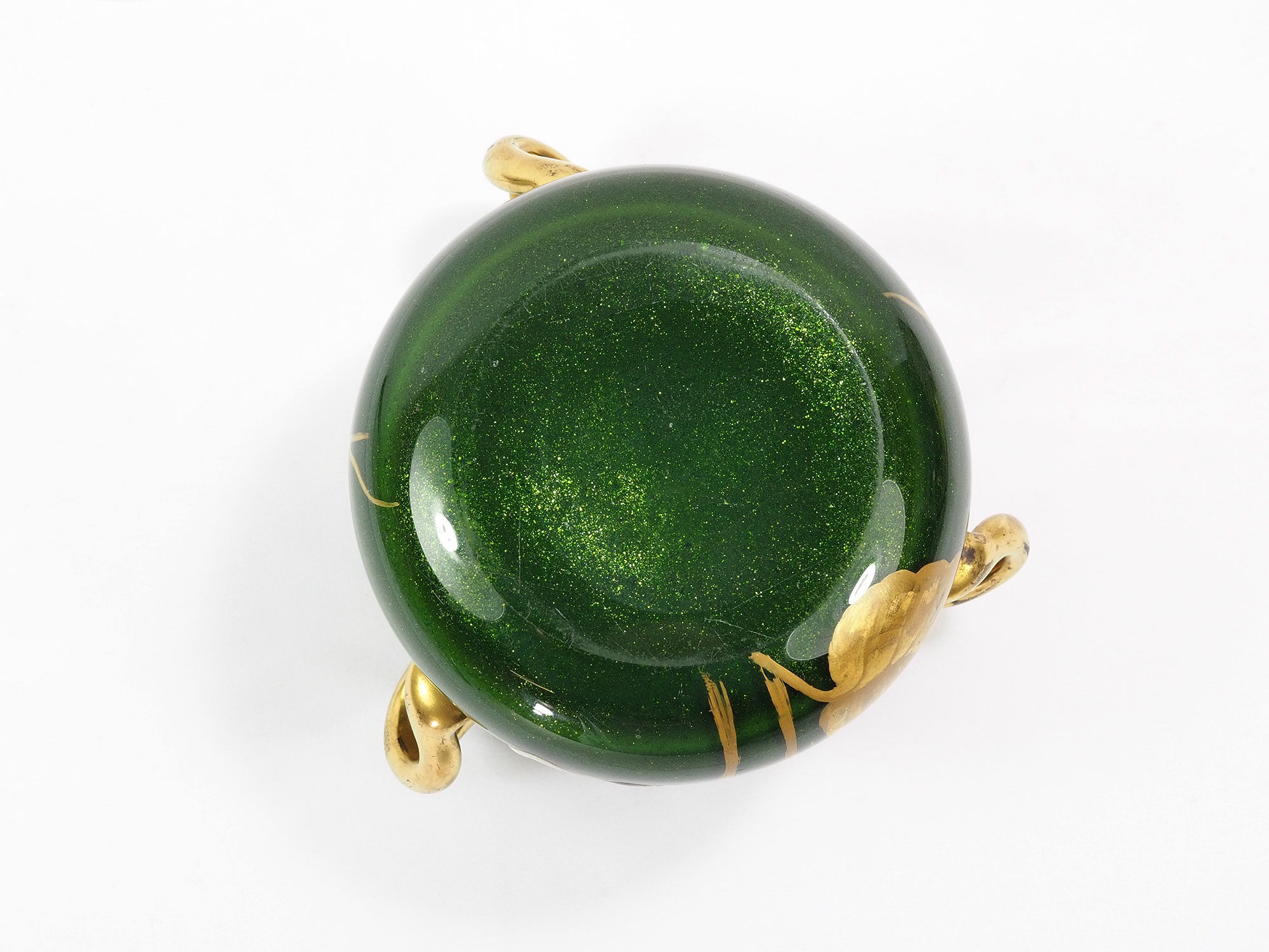 Art Nouveau Vase in Enamelled Aventurine Glass -Around 1900