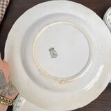 Set of 11 mismatched Terre de Fer plates