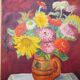 Tableau, peinture sur toile vintage Fleurs