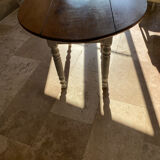 19th century round cherry table with flaps