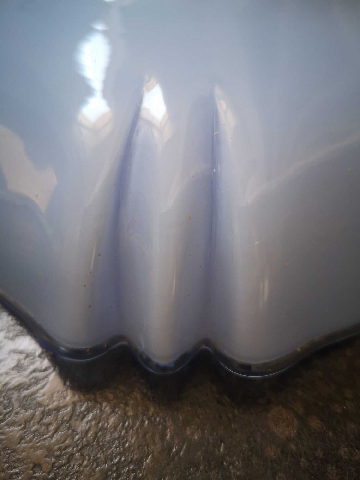 Hanging lamp ballad opaline blue art deco 1930 unusual shape ø 23.5