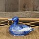 Boîte canard céramique bleu