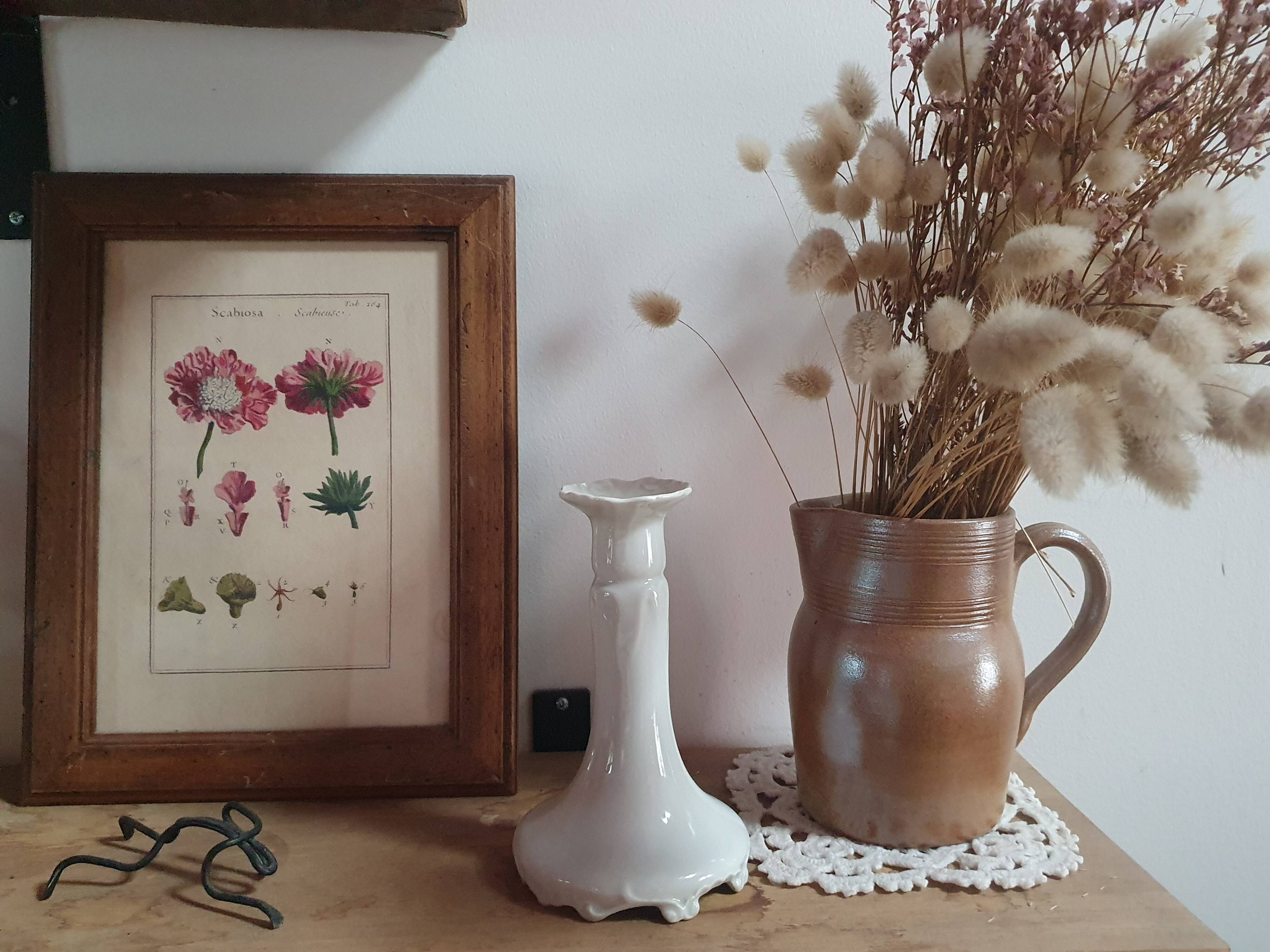 white Limoges porcelain candle holder