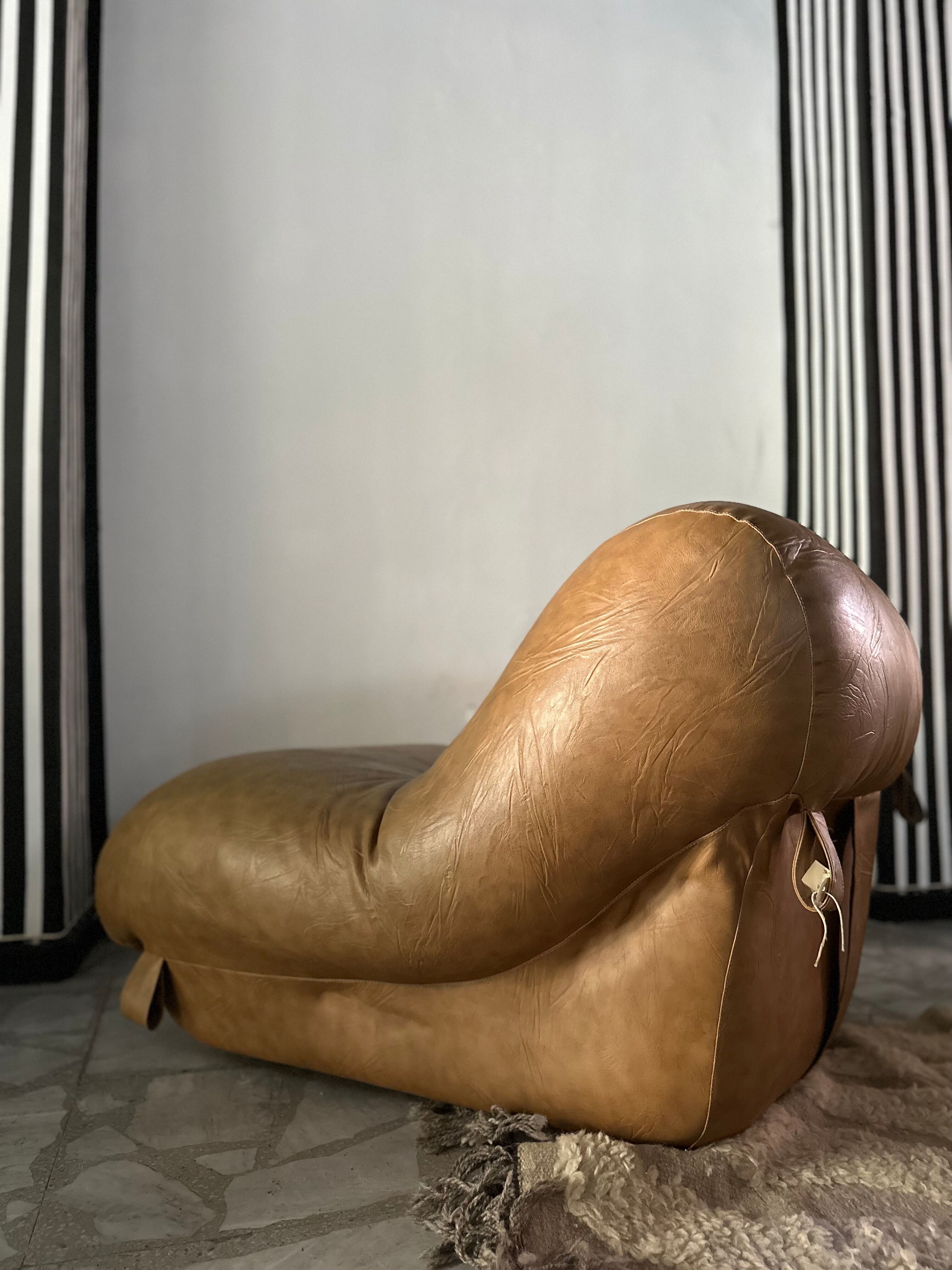 Leatherette armchair