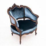 French antique armchairs from around 1890. After renovation.