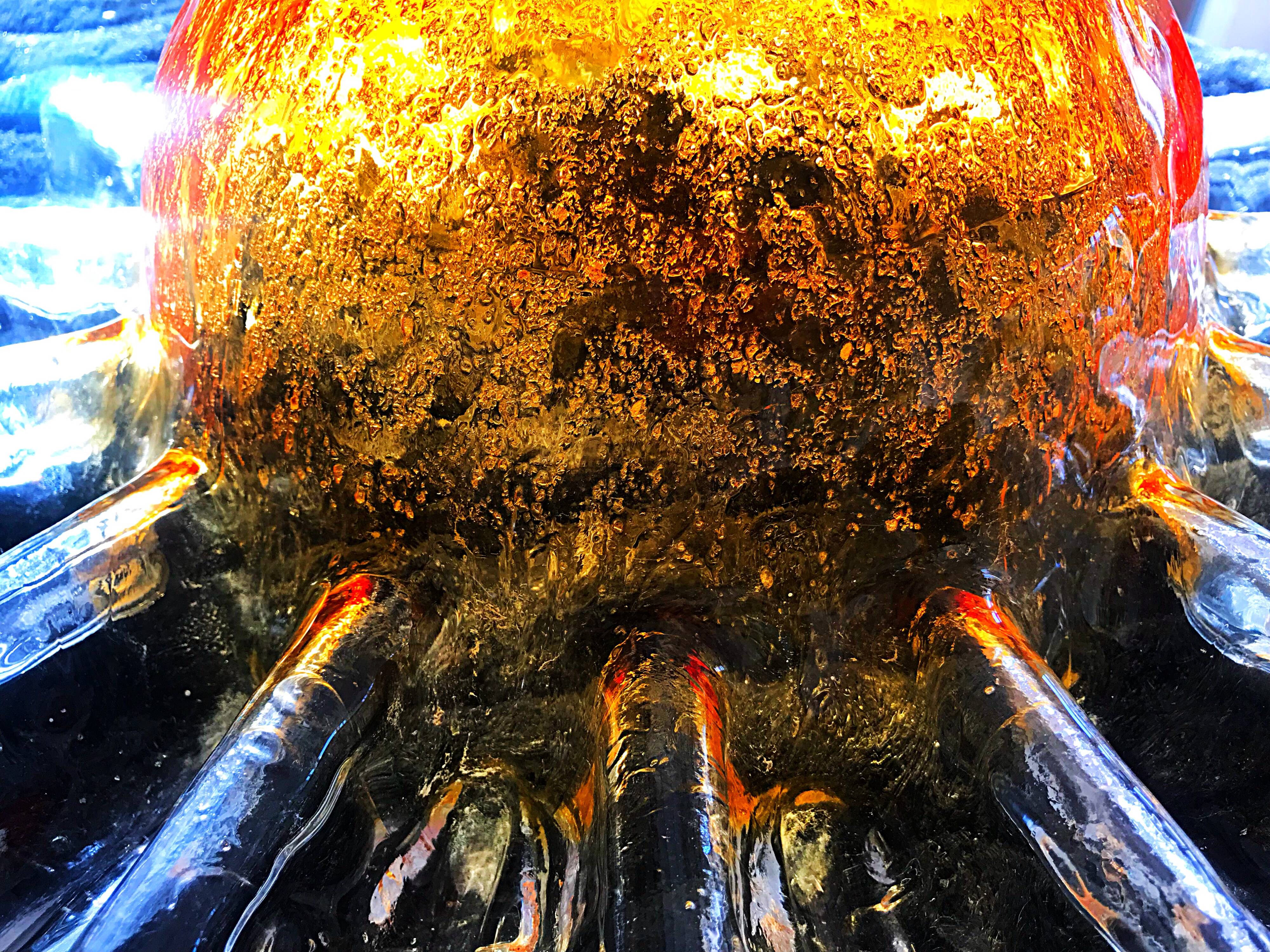 Mazzega murano glass pendant light