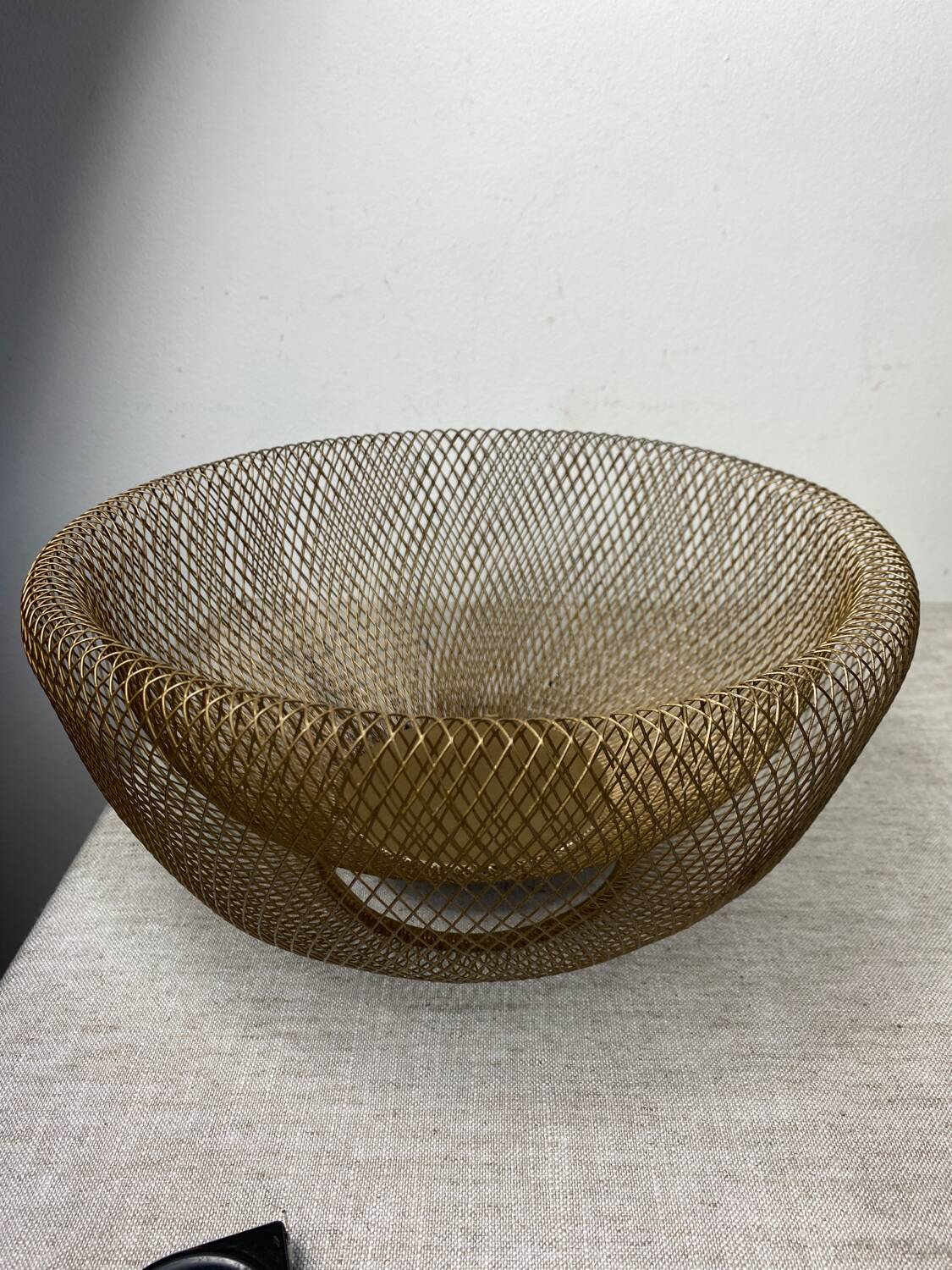 Gold metal basket