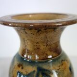 Signed glazed terracotta vase h28cm