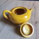 Vintage Mustard Enamelled Ceramic Teapot