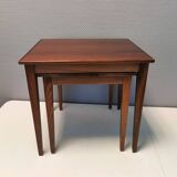 Set of two mid-century side tables in rosewood designed by bent silberg for furniture of denmark.