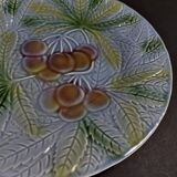 Cherry barbotine plate Salins les Bains 20th century
