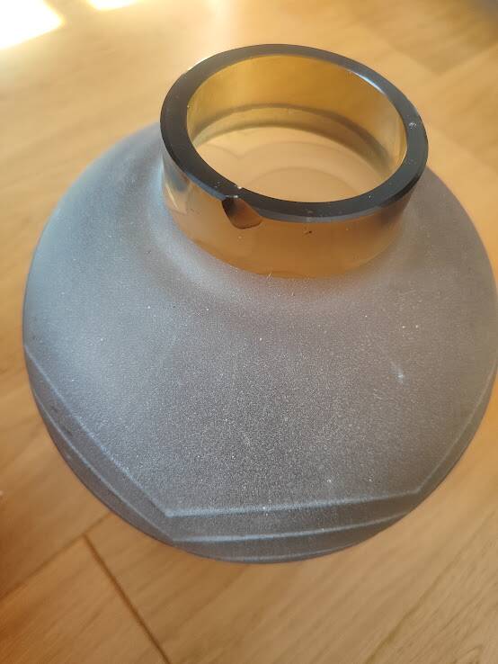 Art Deco /1910/40 moulded pressed smoked vase (30 cm)