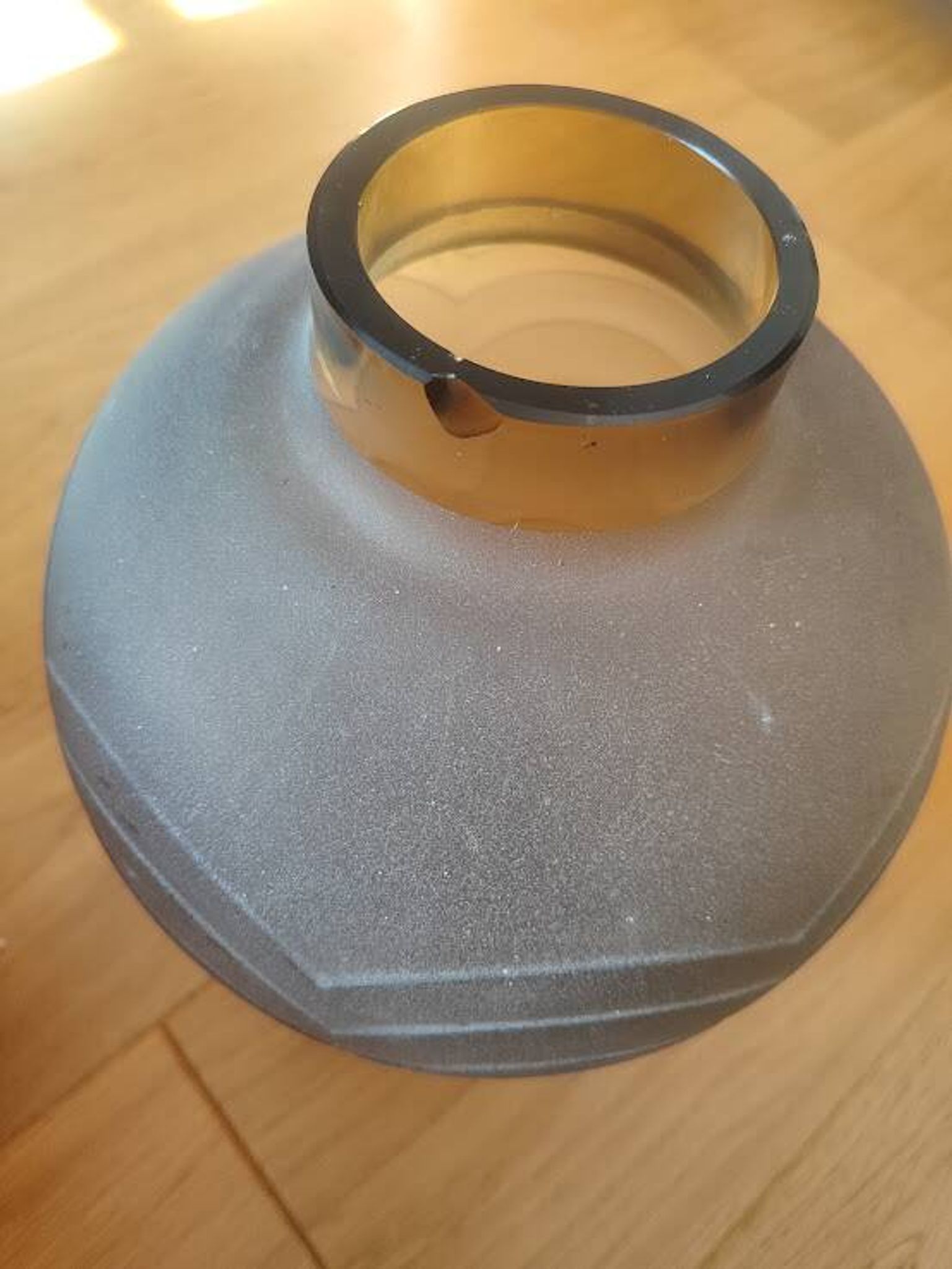 Art Deco /1910/40 moulded pressed smoked vase (30 cm)