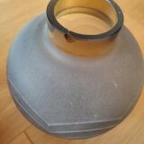 Art Deco /1910/40 moulded pressed smoked vase (30 cm)