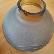 Art Deco /1910/40 moulded pressed smoked vase (30 cm)