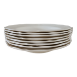 Set of 8 Sarreguemines ivory plates