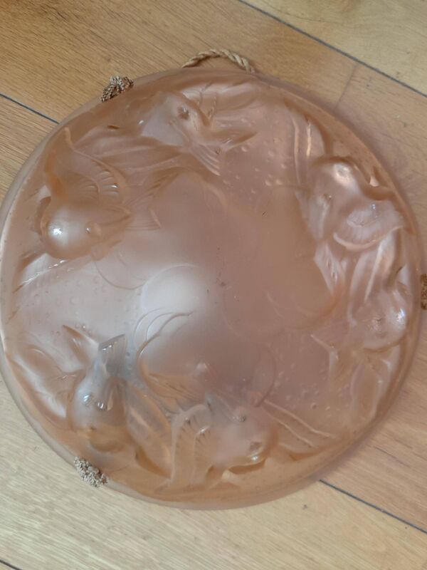 Lustre en pâte de verre, rose