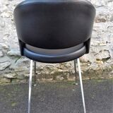 Metal and 80s leatherette Chair