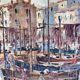 Peinture huile sur toile port de Martigues