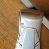 Solid silver sugar clamp Art Deco style