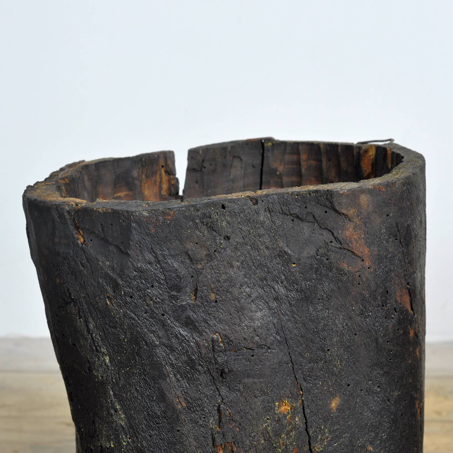 Primitive storage barrel/planter, circa 1900