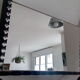 Portemanteau miroir fer forgé 4 patères