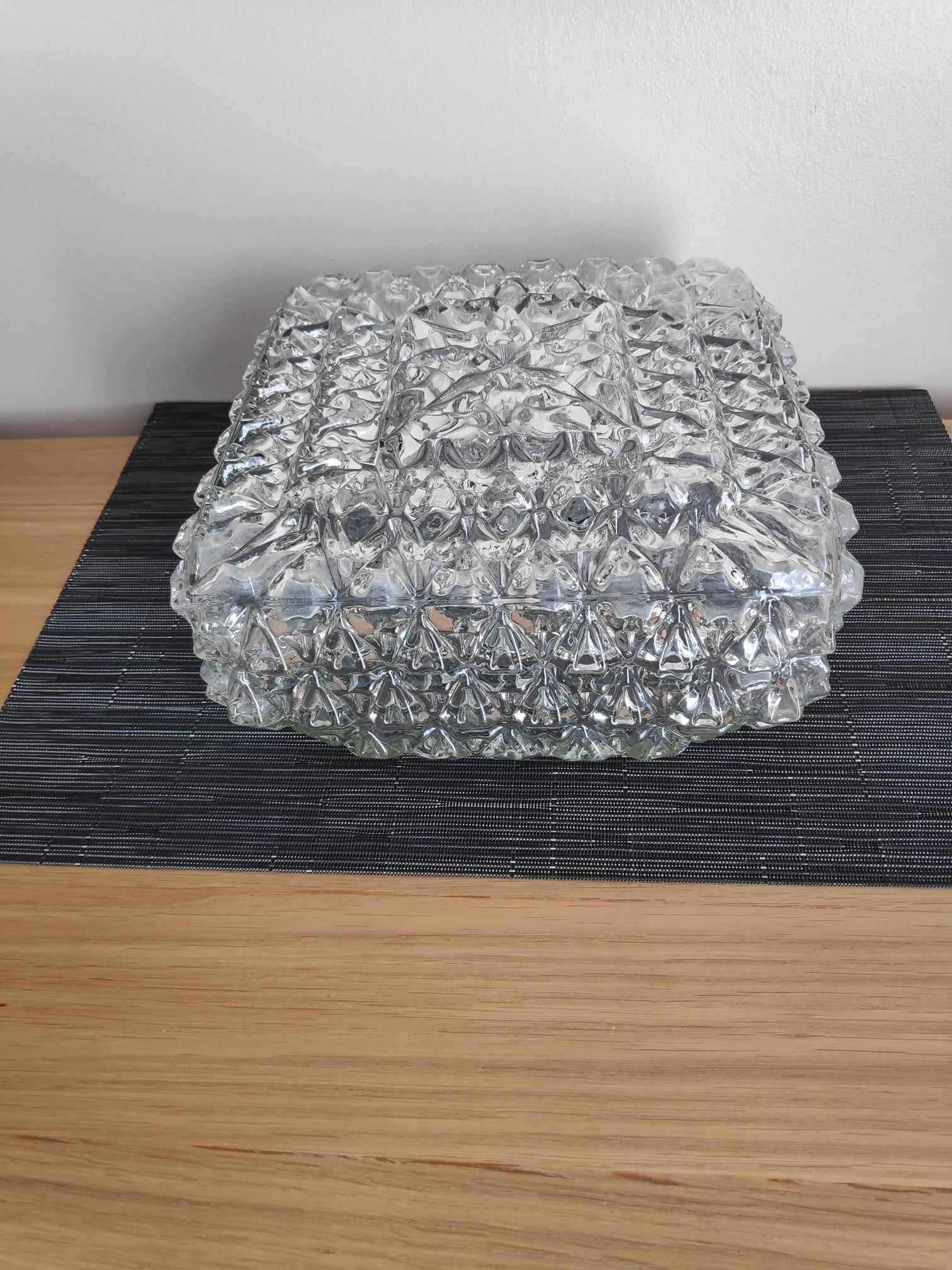 Large Clairopal glass ceiling light from the 60s